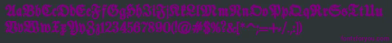 Шрифт TypographerfrakturContour – фиолетовые шрифты на чёрном фоне