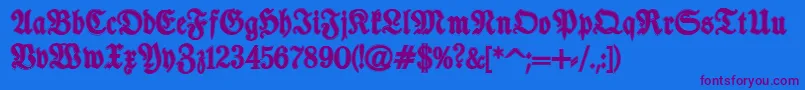 More about TypographerfrakturContour Font TypographerfrakturContour Font – Purple Fonts on Blue Background