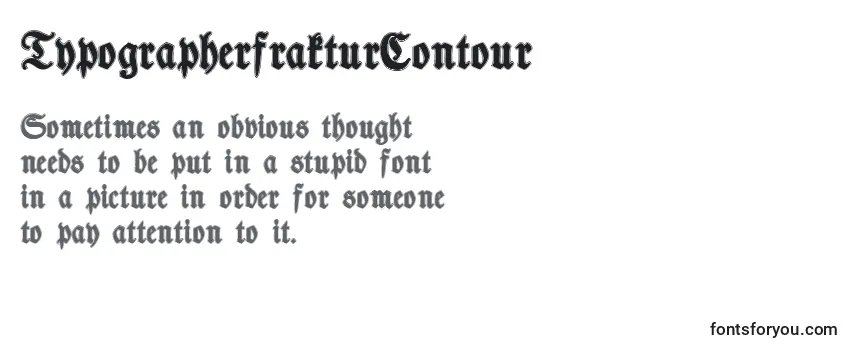 Revisão da fonte TypographerfrakturContour