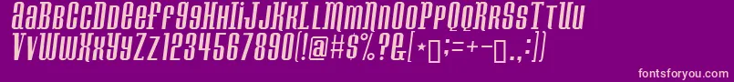 Konspiracytheoryslant Font – Pink Fonts on Purple Background