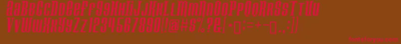 Konspiracytheoryslant Font – Red Fonts on Brown Background