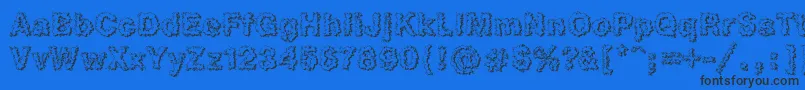 Heb3Db Font – Black Fonts on Blue Background