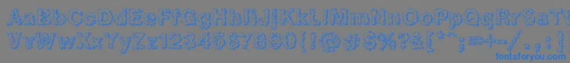 Heb3Db Font – Blue Fonts on Gray Background