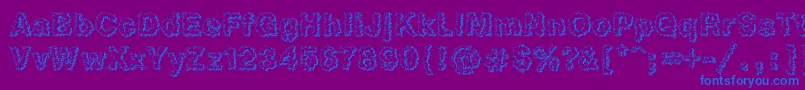 Heb3Db Font – Blue Fonts on Purple Background