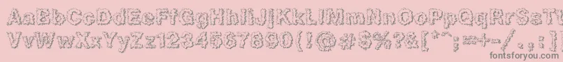 Heb3Db Font – Gray Fonts on Pink Background