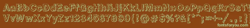 Heb3Db Font – Green Fonts on Brown Background