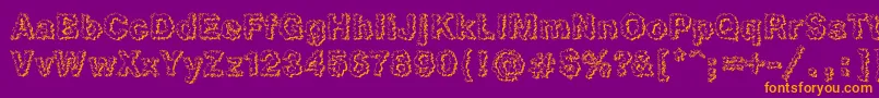 Heb3Db Font – Orange Fonts on Purple Background