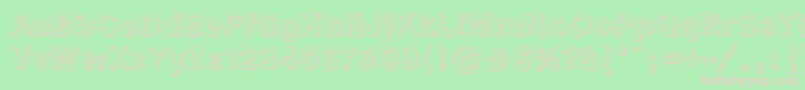 Heb3Db Font – Pink Fonts on Green Background