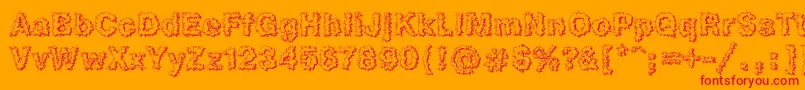 Heb3Db Font – Red Fonts on Orange Background