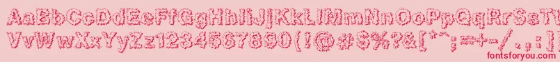 Heb3Db Font – Red Fonts on Pink Background