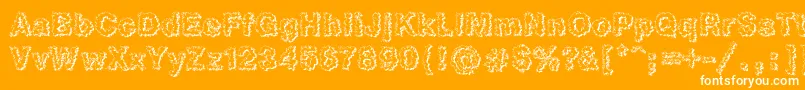 Heb3Db Font – White Fonts on Orange Background