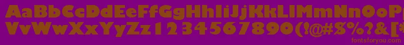 Gilbertultrabold Font – Brown Fonts on Purple Background