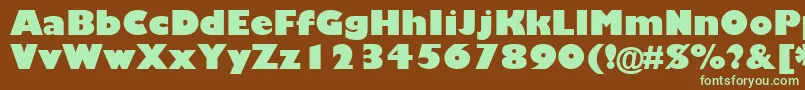 Gilbertultrabold Font – Green Fonts on Brown Background