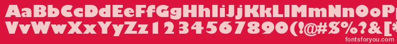 Gilbertultrabold Font – Pink Fonts on Red Background