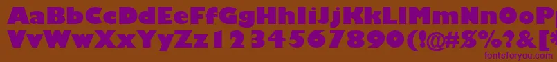 Gilbertultrabold Font – Purple Fonts on Brown Background