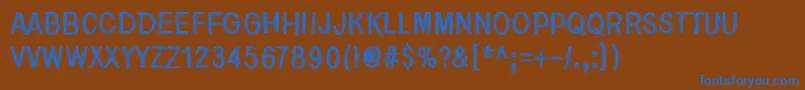 NirepnirunOivuk Font – Blue Fonts on Brown Background