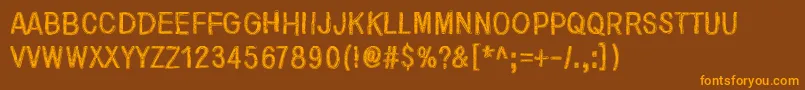 NirepnirunOivuk Font – Orange Fonts on Brown Background