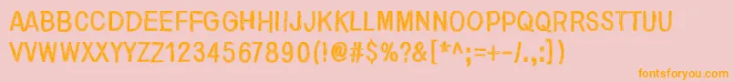 NirepnirunOivuk Font – Orange Fonts on Pink Background