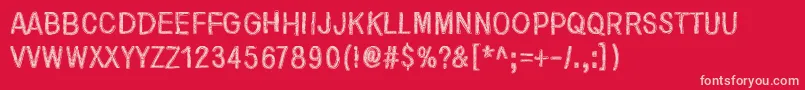 NirepnirunOivuk Font – Pink Fonts on Red Background