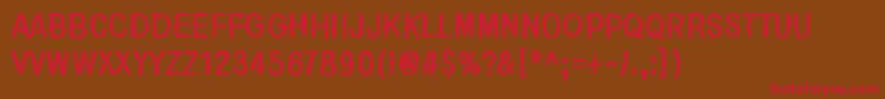 NirepnirunOivuk Font – Red Fonts on Brown Background