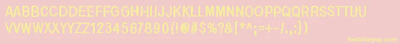 NirepnirunOivuk Font – Yellow Fonts on Pink Background