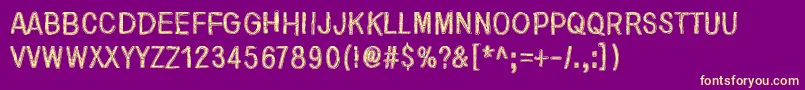 NirepnirunOivuk Font – Yellow Fonts on Purple Background