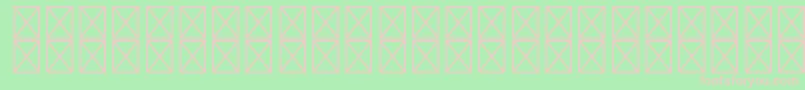 RyodispstdBold-Schriftart – Rosa Schriften auf grünem Hintergrund