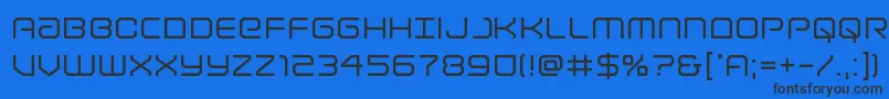 Lightbrigade Font – Black Fonts on Blue Background