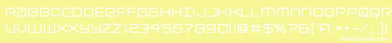 Lightbrigade Font – White Fonts on Yellow Background