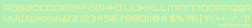 Lightbrigade Font – Yellow Fonts on Green Background