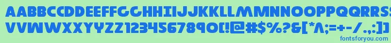 Governorexpand Font – Blue Fonts on Green Background