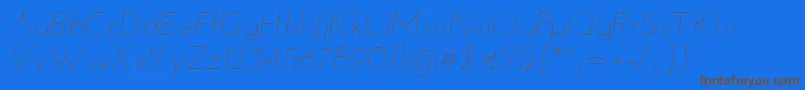 JosefinsansThinitalic Font – Brown Fonts on Blue Background