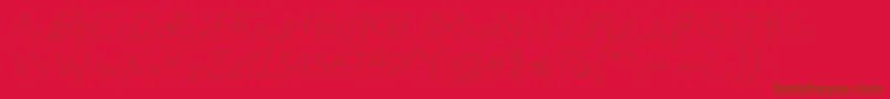 JosefinsansThinitalic Font – Brown Fonts on Red Background
