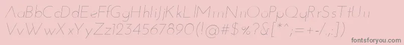 JosefinsansThinitalic Font – Gray Fonts on Pink Background