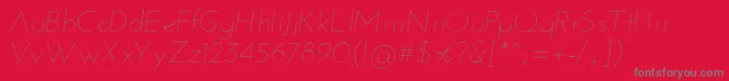 JosefinsansThinitalic Font – Gray Fonts on Red Background