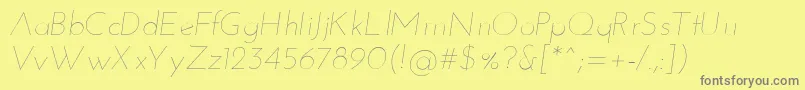 JosefinsansThinitalic Font – Gray Fonts on Yellow Background