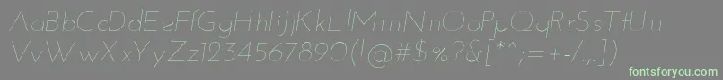 JosefinsansThinitalic Font – Green Fonts on Gray Background