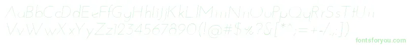 JosefinsansThinitalic Font – Green Fonts on White Background