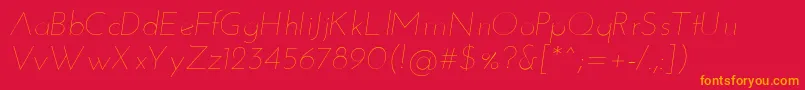 JosefinsansThinitalic Font – Orange Fonts on Red Background