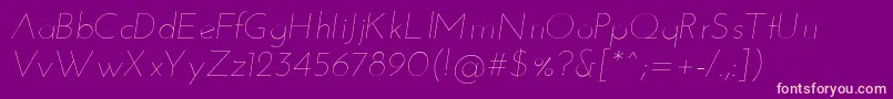 JosefinsansThinitalic Font – Pink Fonts on Purple Background