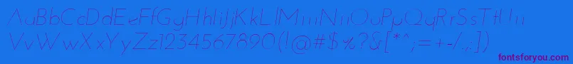 JosefinsansThinitalic Font – Purple Fonts on Blue Background