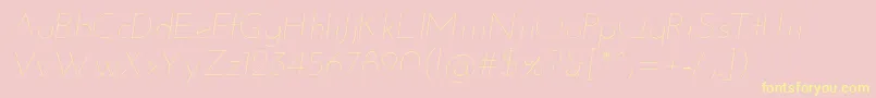 JosefinsansThinitalic Font – Yellow Fonts on Pink Background