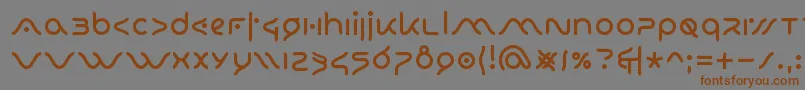 Шрифт IoConDios – коричневые шрифты на сером фоне
