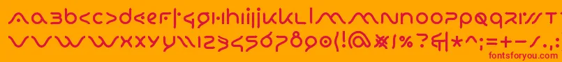 IoConDios Font – Red Fonts on Orange Background