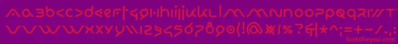 Weitere Informationen zur IoConDios-Schriftart IoConDios-Schriftart – Rote Schriften auf violettem Hintergrund