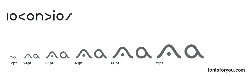 Größen der Schriftart IoConDios