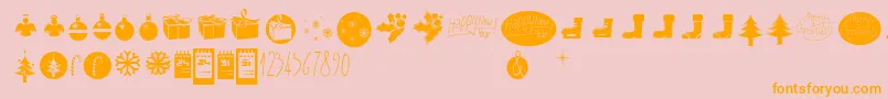 Sunnymerrychristmas Font – Orange Fonts on Pink Background