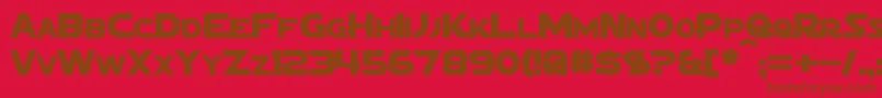 SigmaFiveMarquee Font – Brown Fonts on Red Background