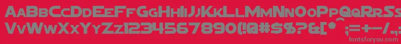 Czcionka SigmaFiveMarquee – szare czcionki na czerwonym tle
