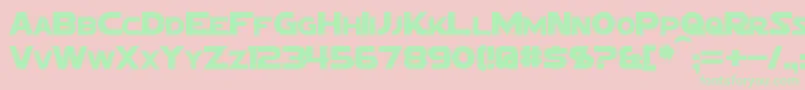 SigmaFiveMarquee Font – Green Fonts on Pink Background